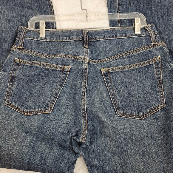 Old Navy Straight 100% Cotton Men's Blue Jeans 32 X32 medium wash whiskering - Picture 4 of 11